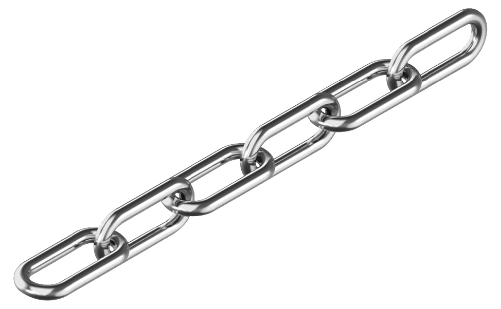 Cadena baula llarga segons norma *DIN 763 *ø5 A4