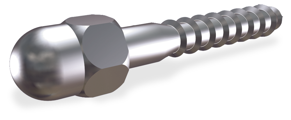 Caragol *inox *barraquero amb embellidor *40x6 mm