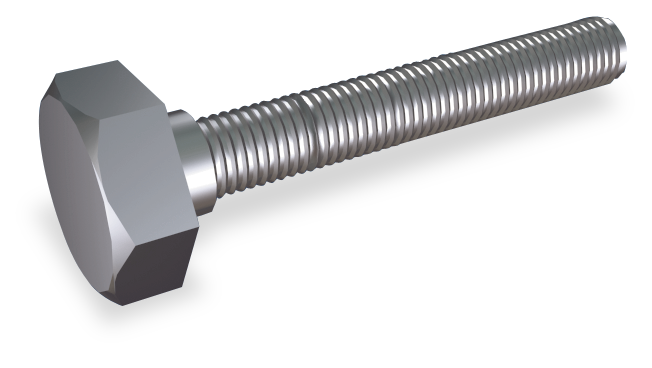 Caragol *inox cap hexagonal, rosca mètrica