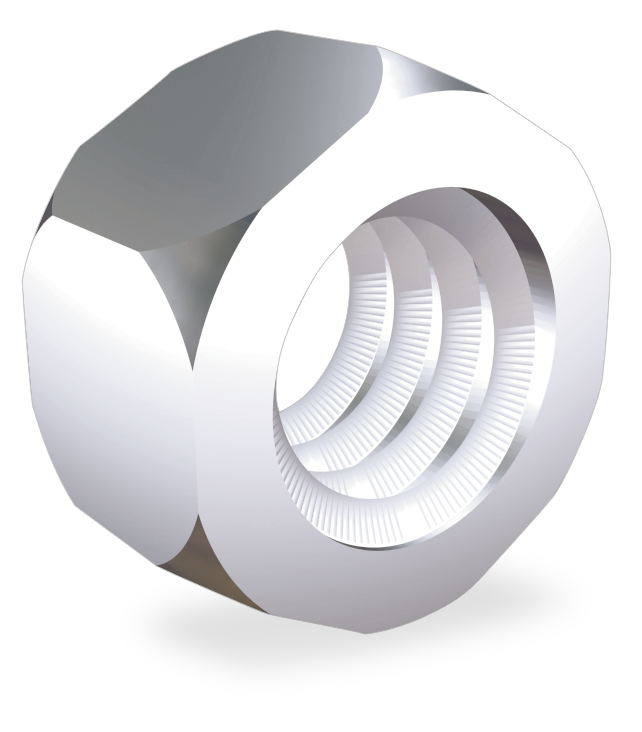 Tuerca inox hexagonal con rosca métrica