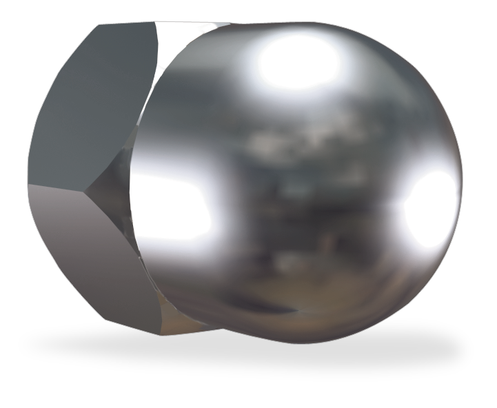 Tuerca ciega inox hexagonal con rosca métrica