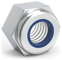 Tuerca inox hexagonal con rosca métrica y autoseguro