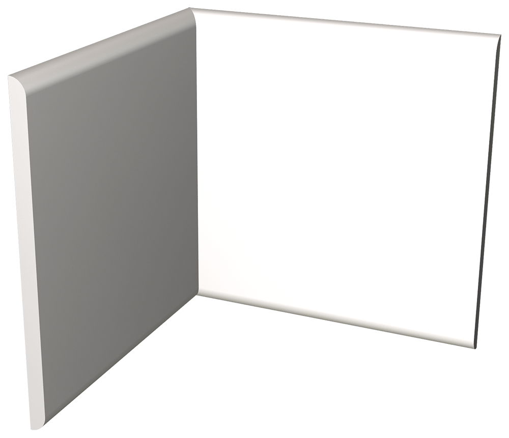 Perfil paragolpes ángulo interior de fibra blanca