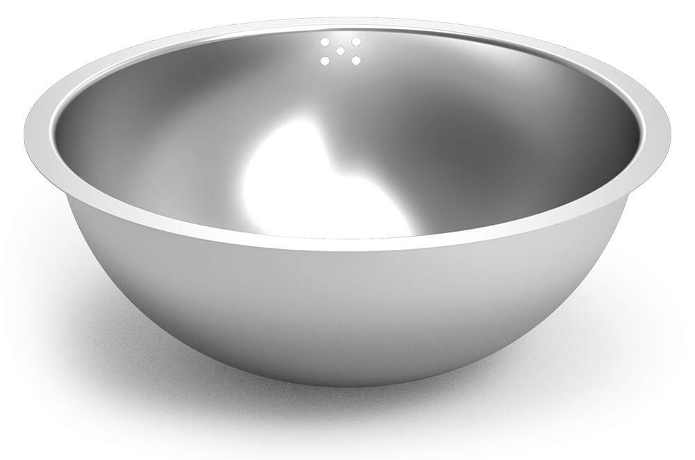Fregadero inox semiesférico
