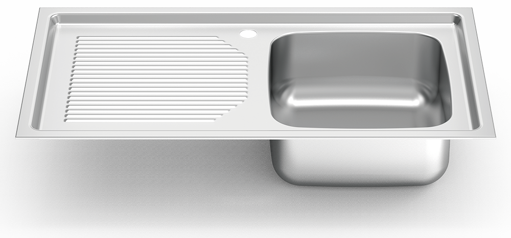 Fregadero inox para encastrar serie 500 1 cubeta 1 escurridor reversible