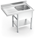 Fregadero inox para lavavajillas serie 600 1 cubeta 1 escurridor izquierda