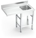 Fregadero inox para lavavasos serie 550 1 cubeta 1 escurridor izquierda