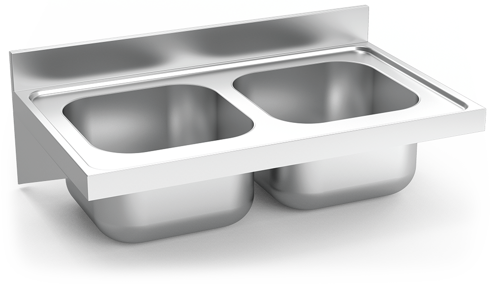 Aigüera *inox penjant amb cartel·les seriï 600 2 cubetes