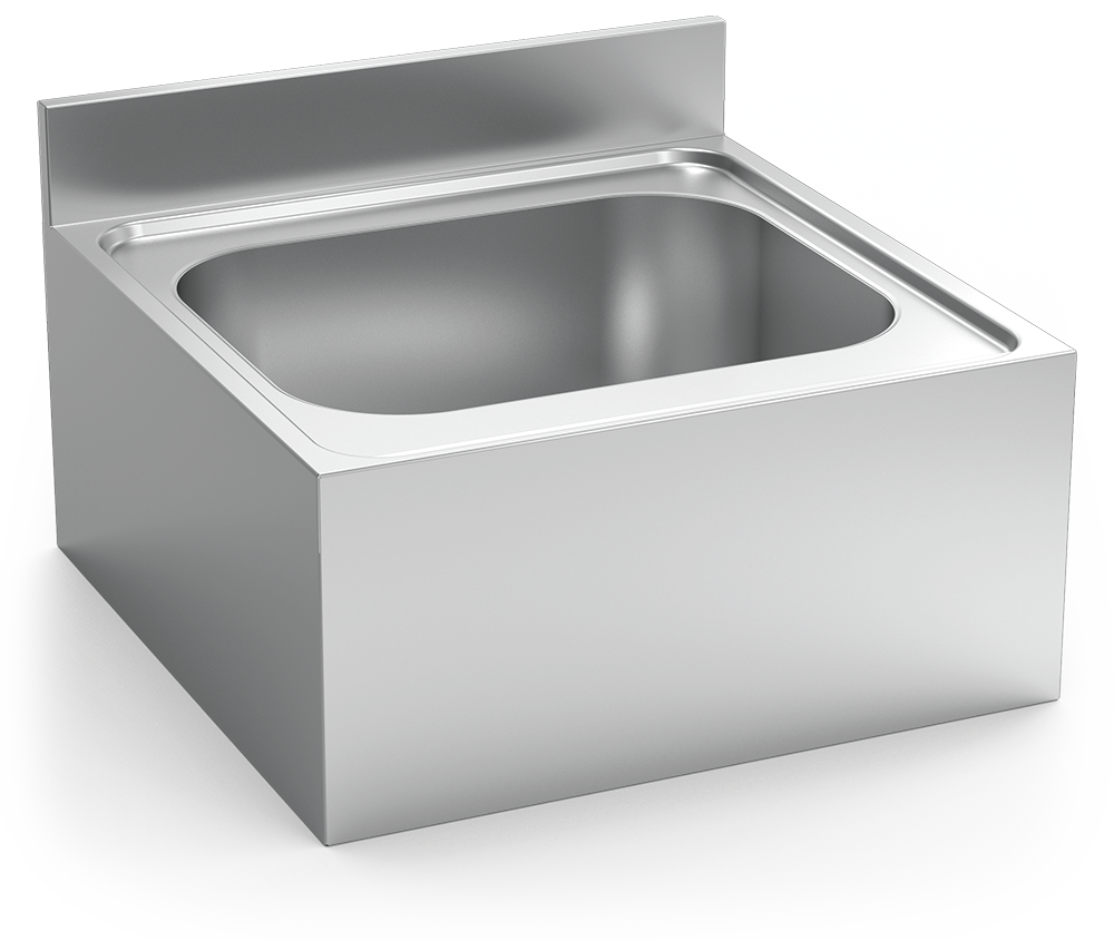 Fregadero inox colgante con faldón serie 700 1 cubeta