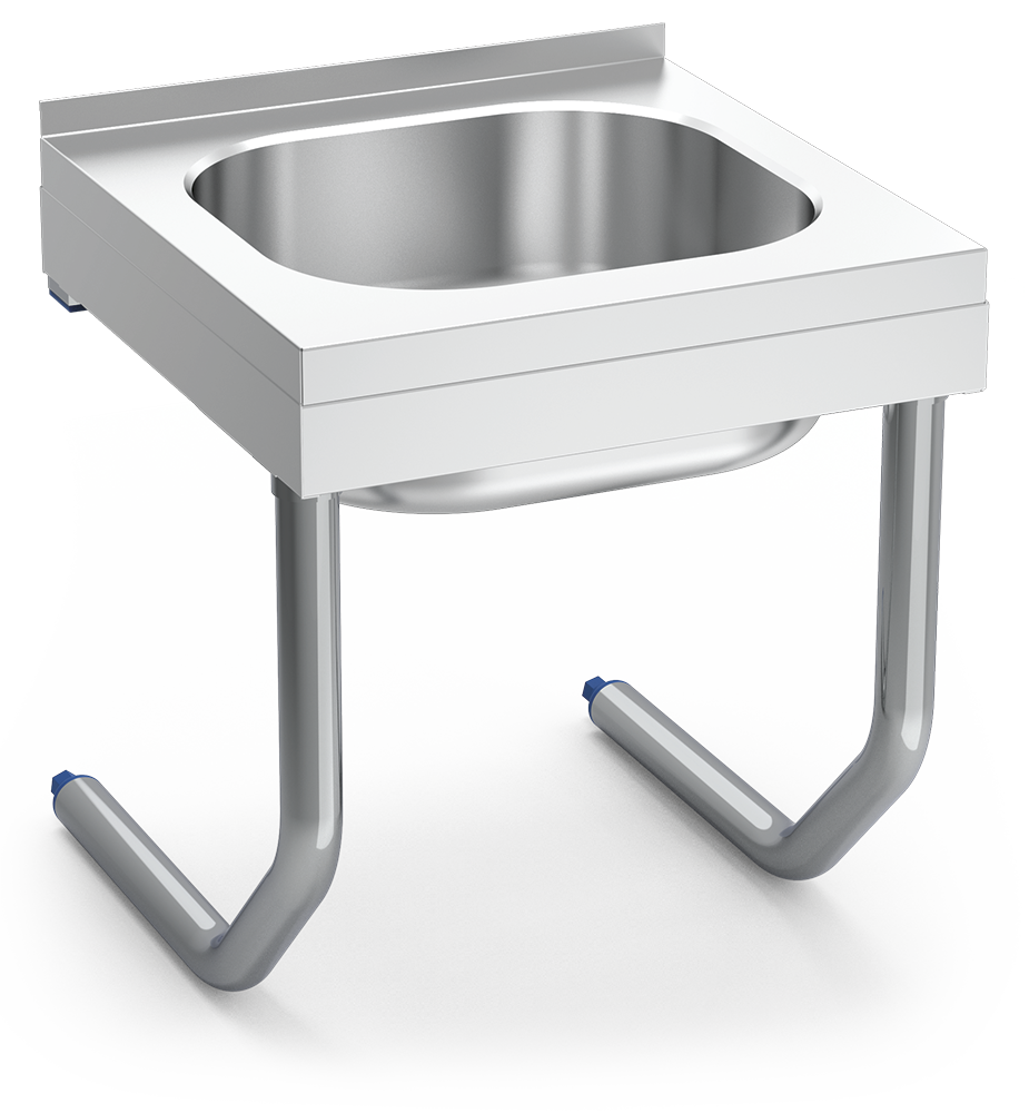 Fregadero inox colgante con palomillas serie 500 1 cubeta