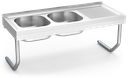 Aigüera *inox penjant amb agulles d'ales seriï 500 2 cubetes 1 escorredora dreta