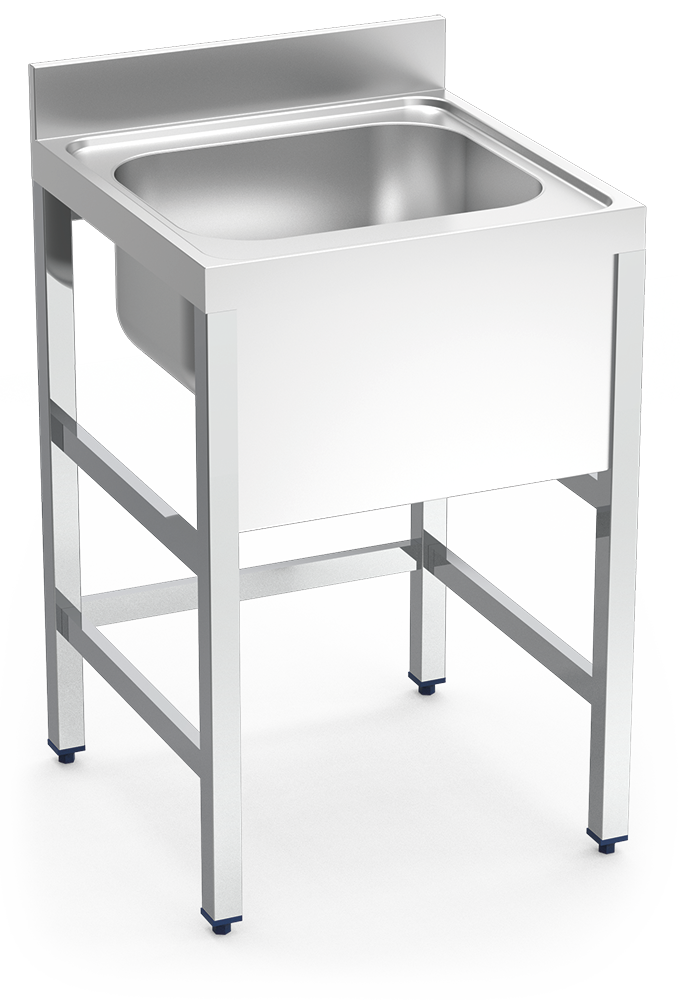 Fregadero inox con soporte sin entrepaño serie 700 1 cubeta