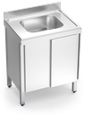 Fregadero inox con puertas correderas serie 600 1 cubeta