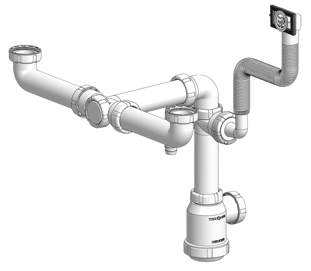 Fregadero autónomo con una cubeta y escurridor derecha