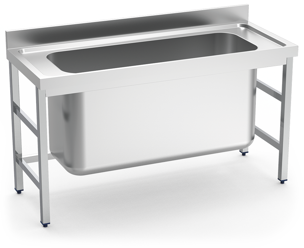 Fregadero inox de capacidad extra grande 1 cubeta