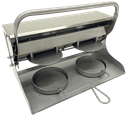 Aplasta hamburguesas de molde redondo 2 unidades de ø130 mm.