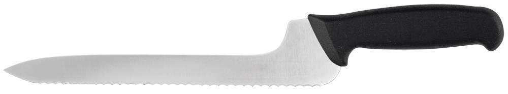 Cuchillo panero de mango elevado y filo ondulado