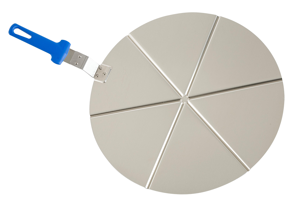 Bandeja de aluminio con mango para pizza 6 porciones