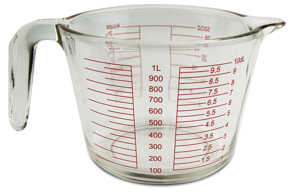 Gerra *medidora de cristall 1L