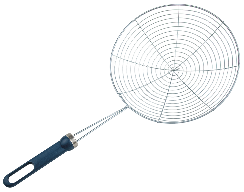 Escumadora inoxidable amb mànec de plàstic