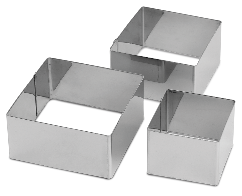 Motlles quadrats d'acer inoxidable