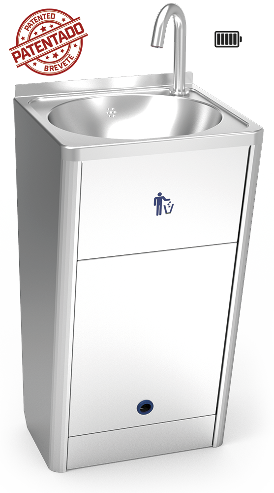 Lavamanos autónomo electrónico a batería