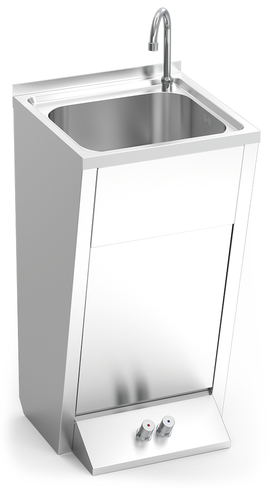 Rentamans enregistrable amb pedestal doble polsador aigua freda i calenta