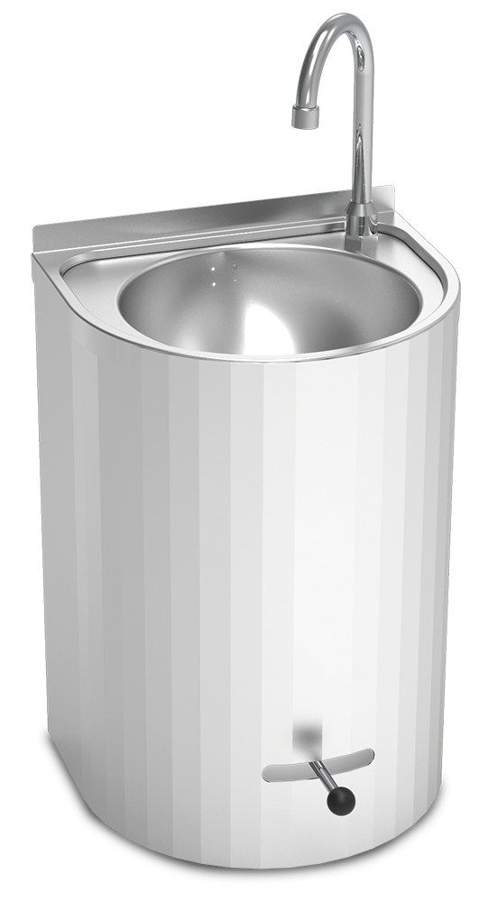 Lavamanos mural de palanca agua fría y caliente