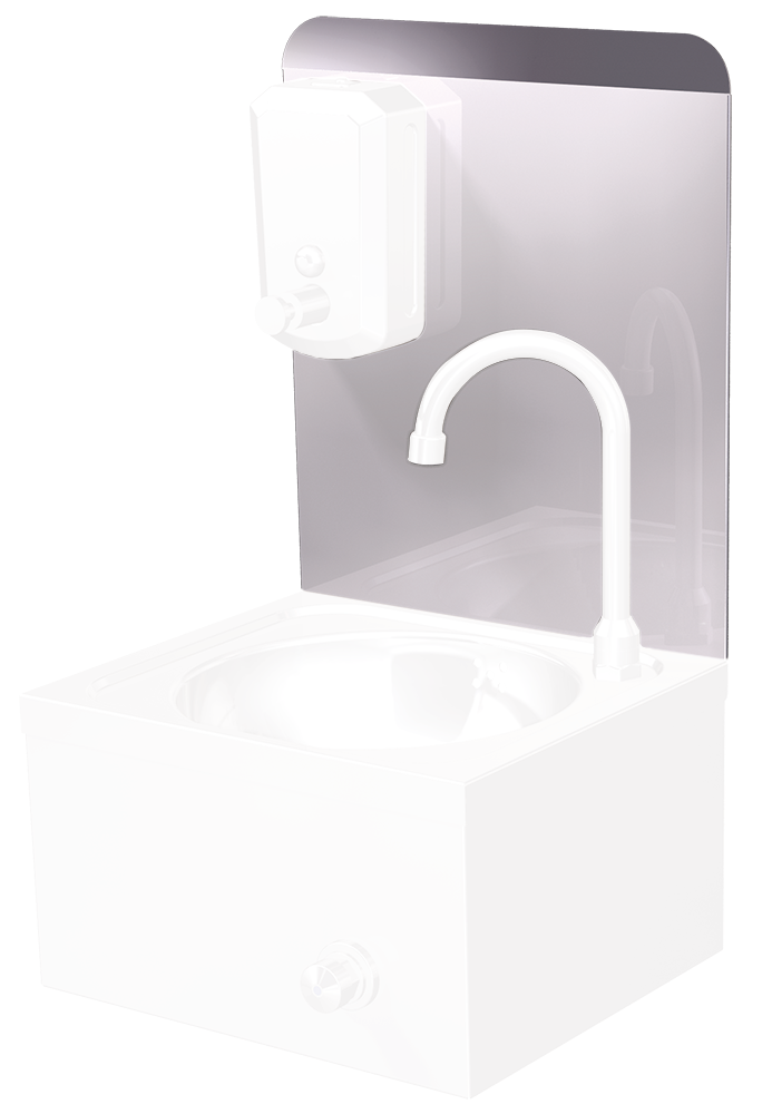 Peto postizo liso para acoplar a lavamanos XS.