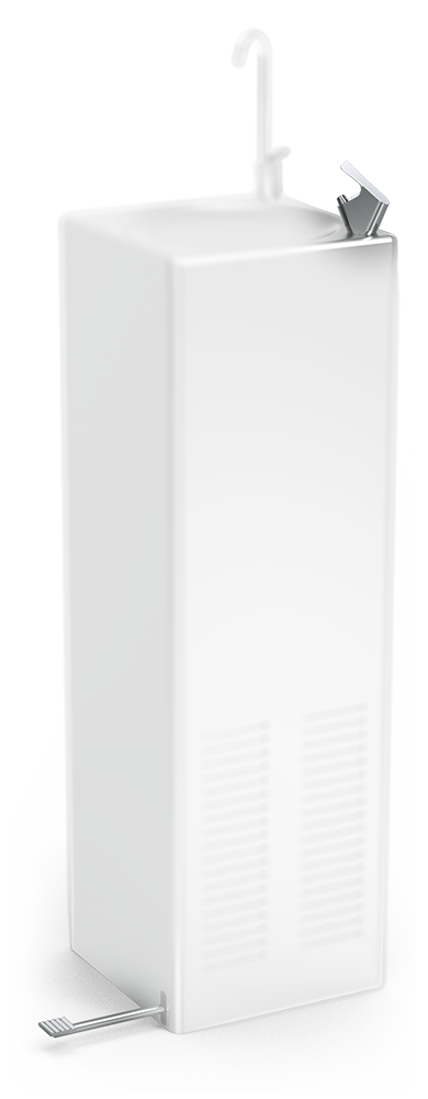 Pedal de accionamiento y grifo sin pulsador opcionales para fuente 464206