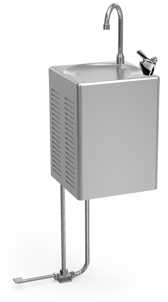 Font mural refrigerada d'aigua freda *Cold+ amb *llenajarras a pedal