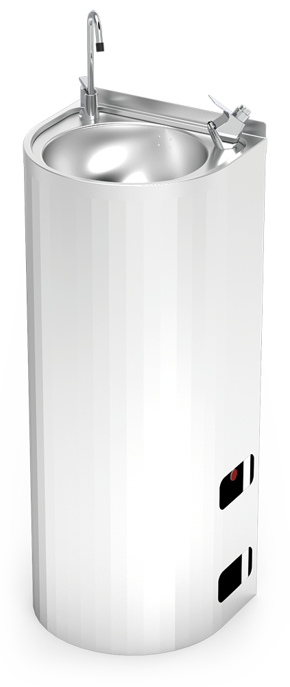 Fuente de columna inoxidable de agua fría