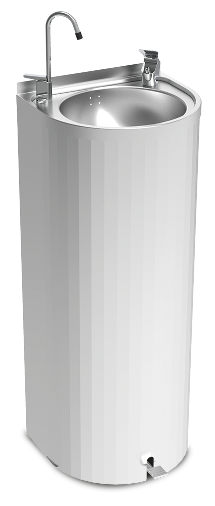 Fuente de columna inox de pedal