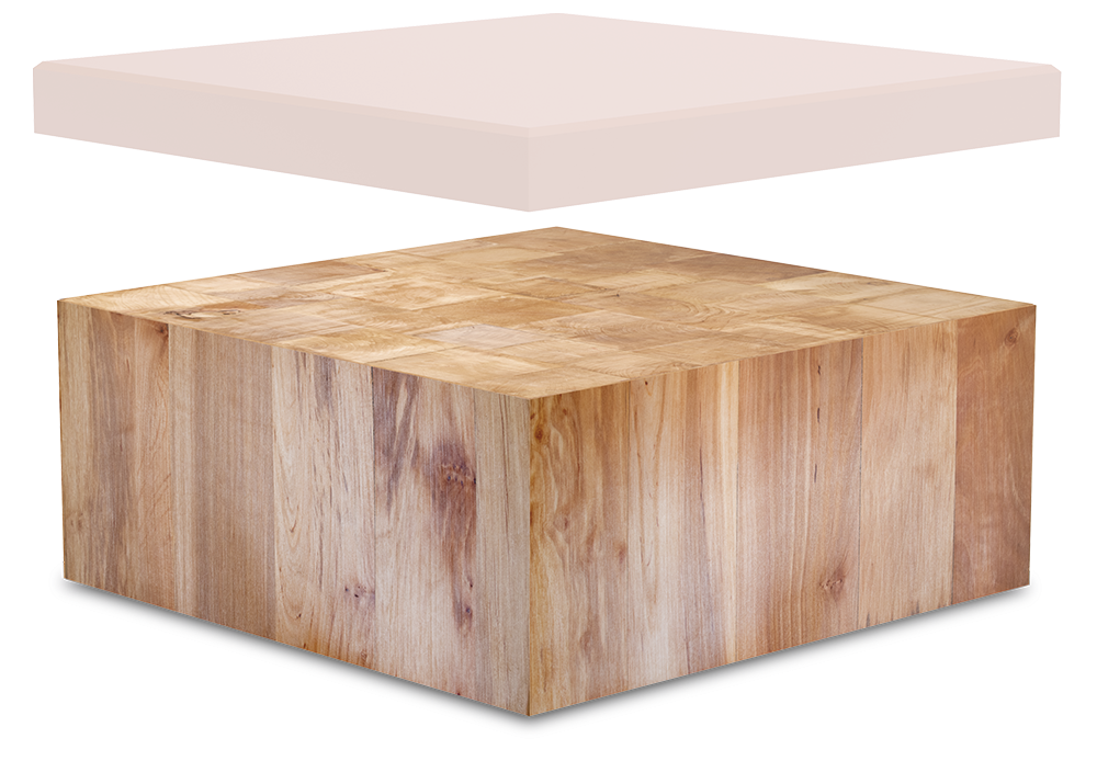 Recanvi de maça de bedoll per a acoblar fibra superposada