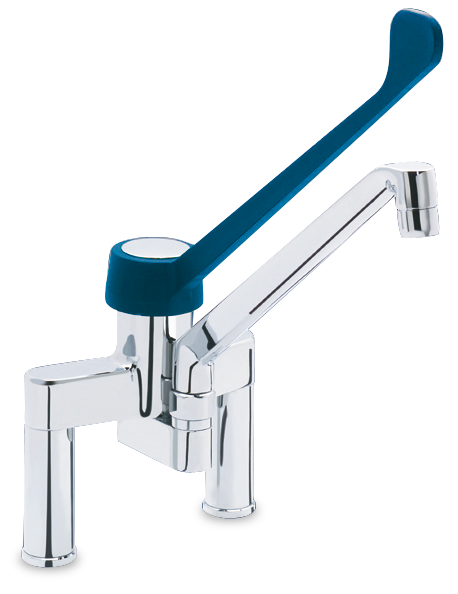 Grifo doble entrada accionamiento a codo Serie Monoblock