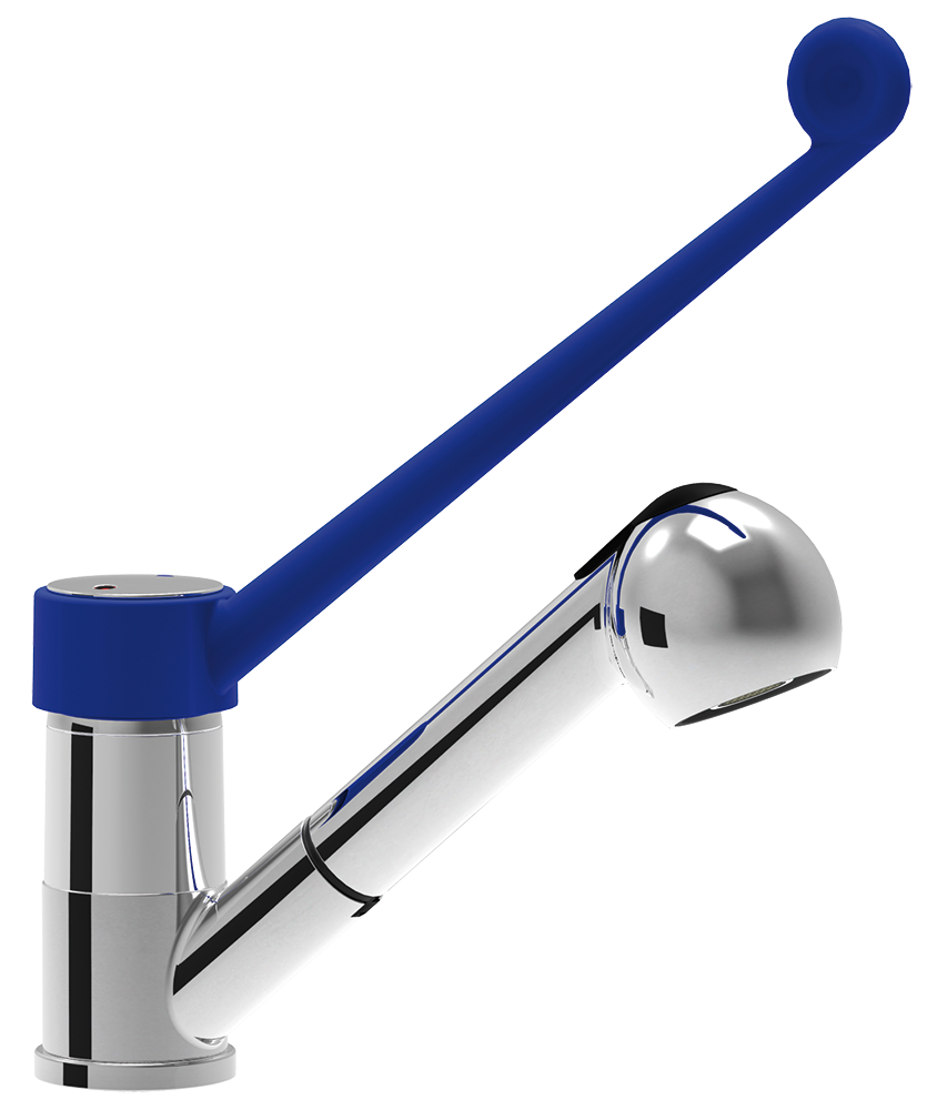 Aixeta monocomandament extensible de colze lleva llarga