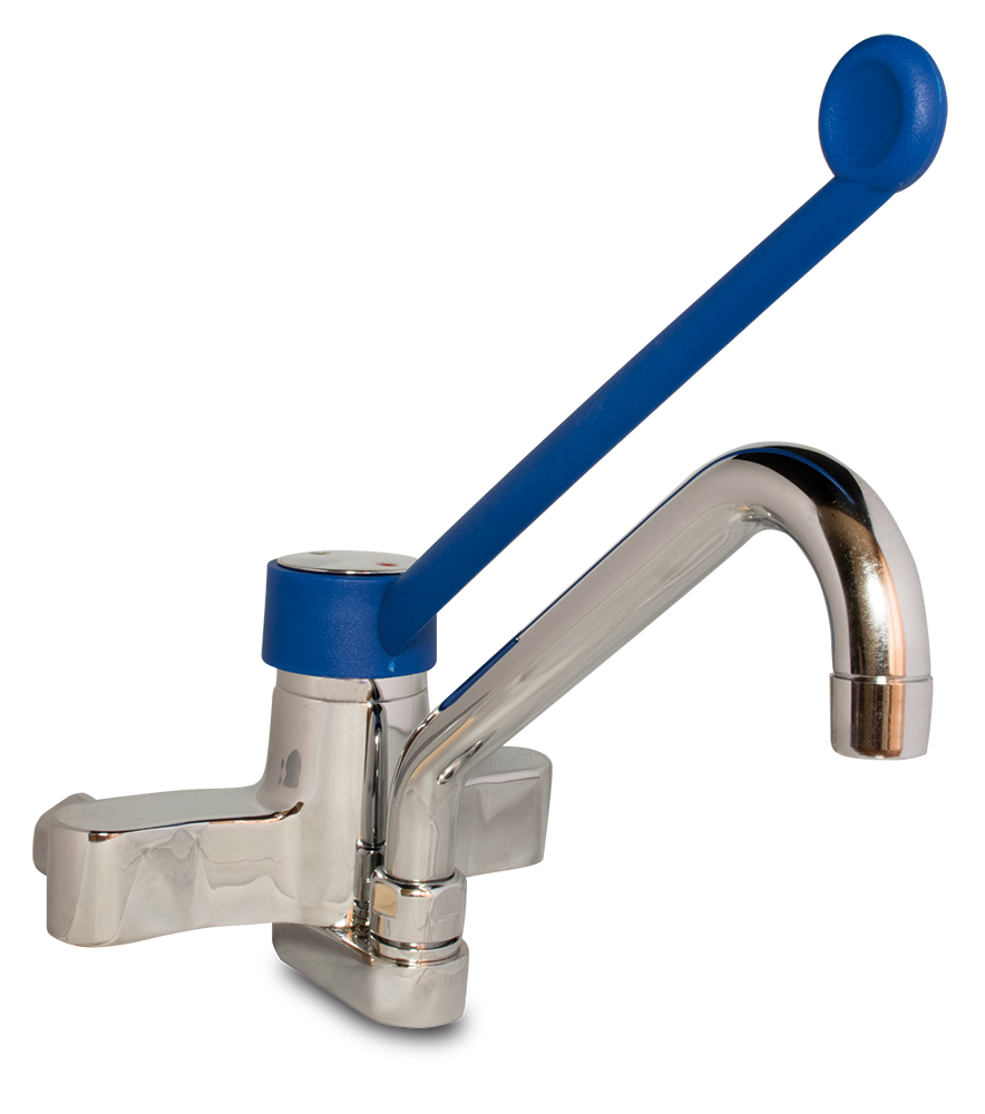 Grifo mural doble entrada de accionamiento a codo Serie Monoblock