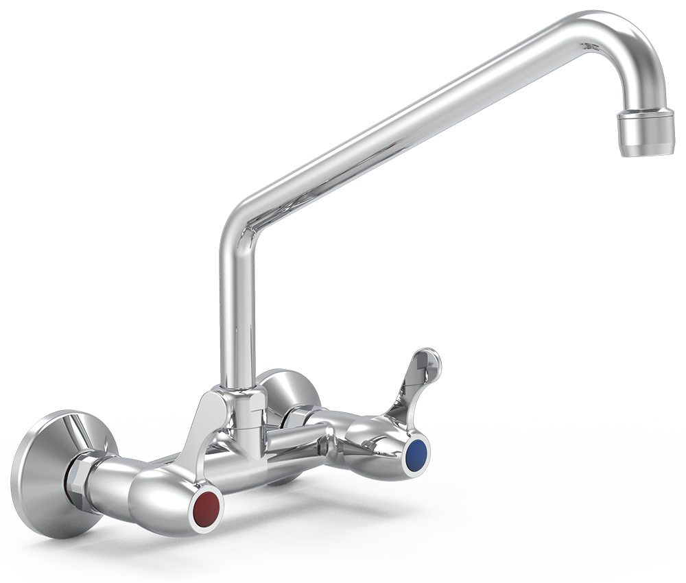 Grifo mural 1/4 de vuelta de dos aguas