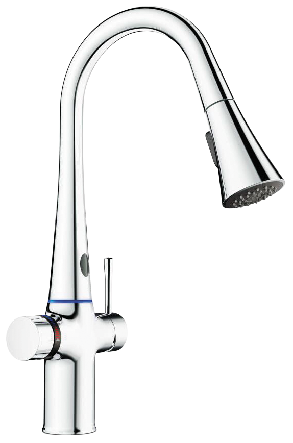 Aixeta de cuina intel·ligent *contactless amb selector de temperatura