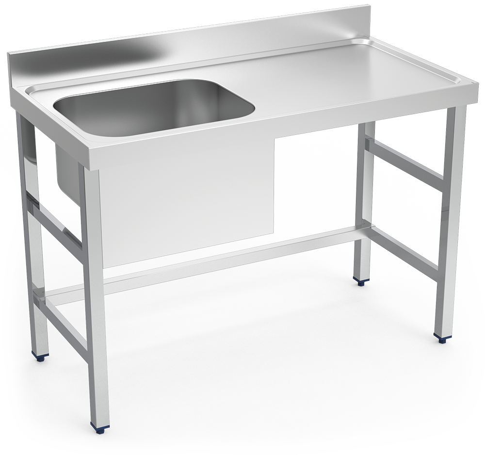 Mesa mural *inox de Xef, cubeta esquerra