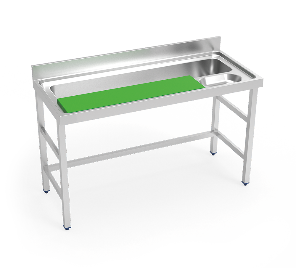 Mesa *inox de preparació de verdures