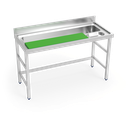Mesa inox de preparación de verduras