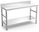 Mesa de preparació mural amb *entrepaño, blanca