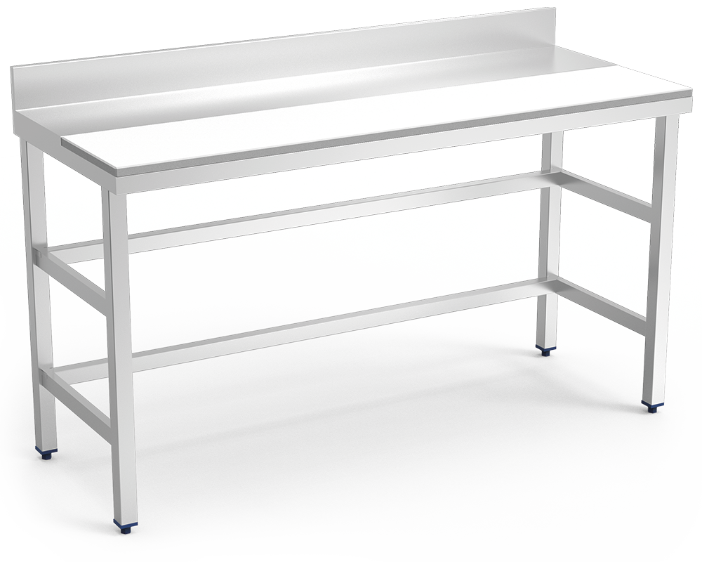 Mesa de preparación mural blanca