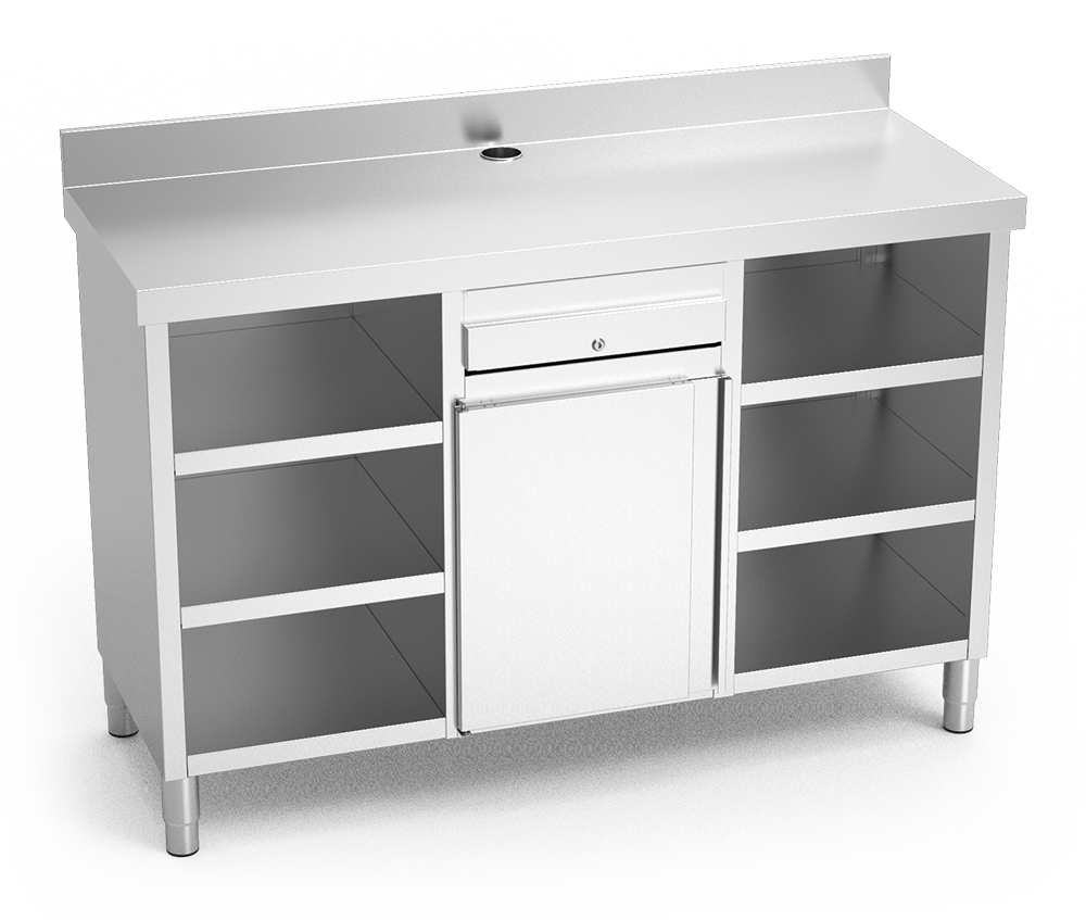 Mueble cafetero inox doble