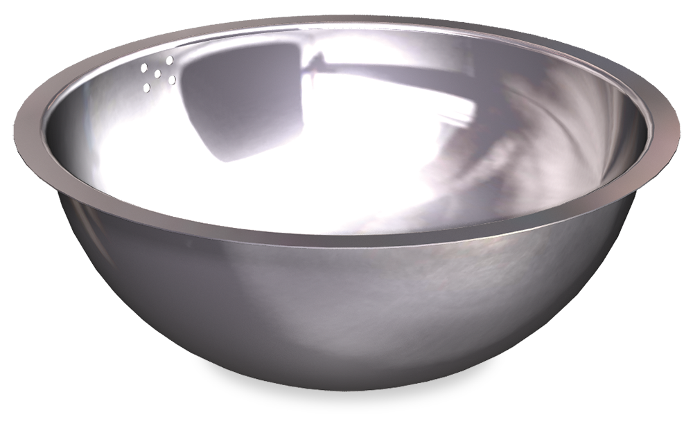 Fregadero inox redondo soldado a mesa