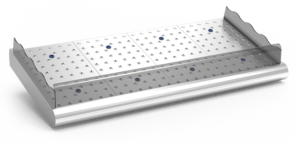 Mostrador de pescadería 2 m sin soportes