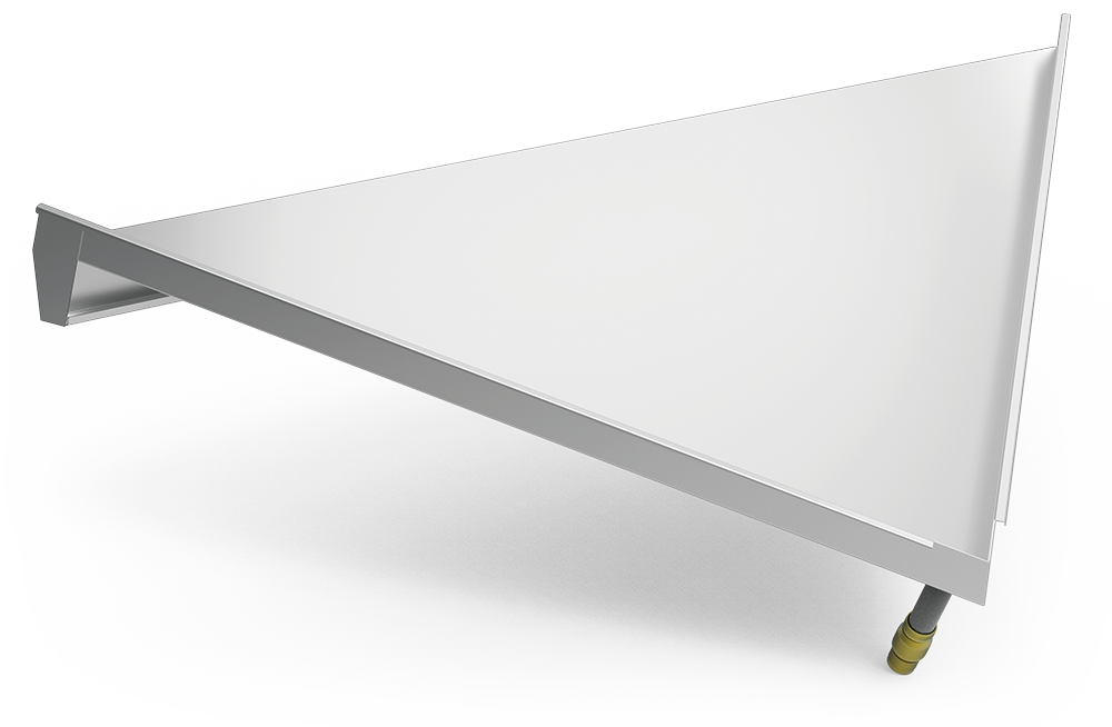 Unió en esquadra interior *inox per a taulells de peixateria