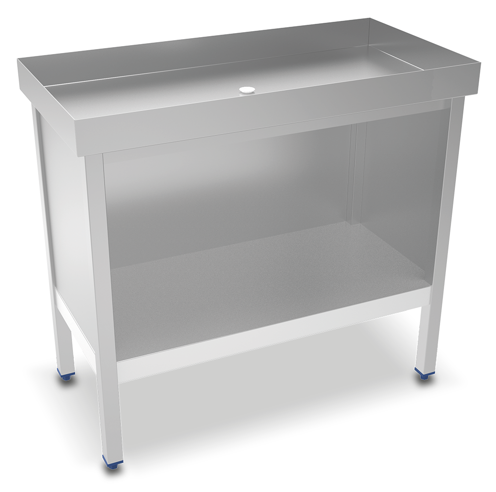 Mesa *inox per a exposició de marisc