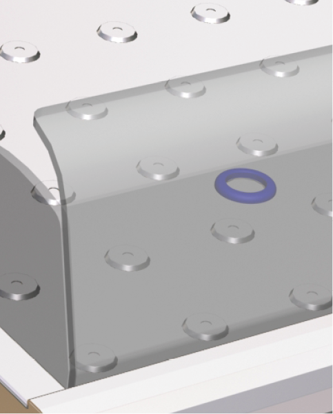 Frontal de plástico mostrador de pescadería